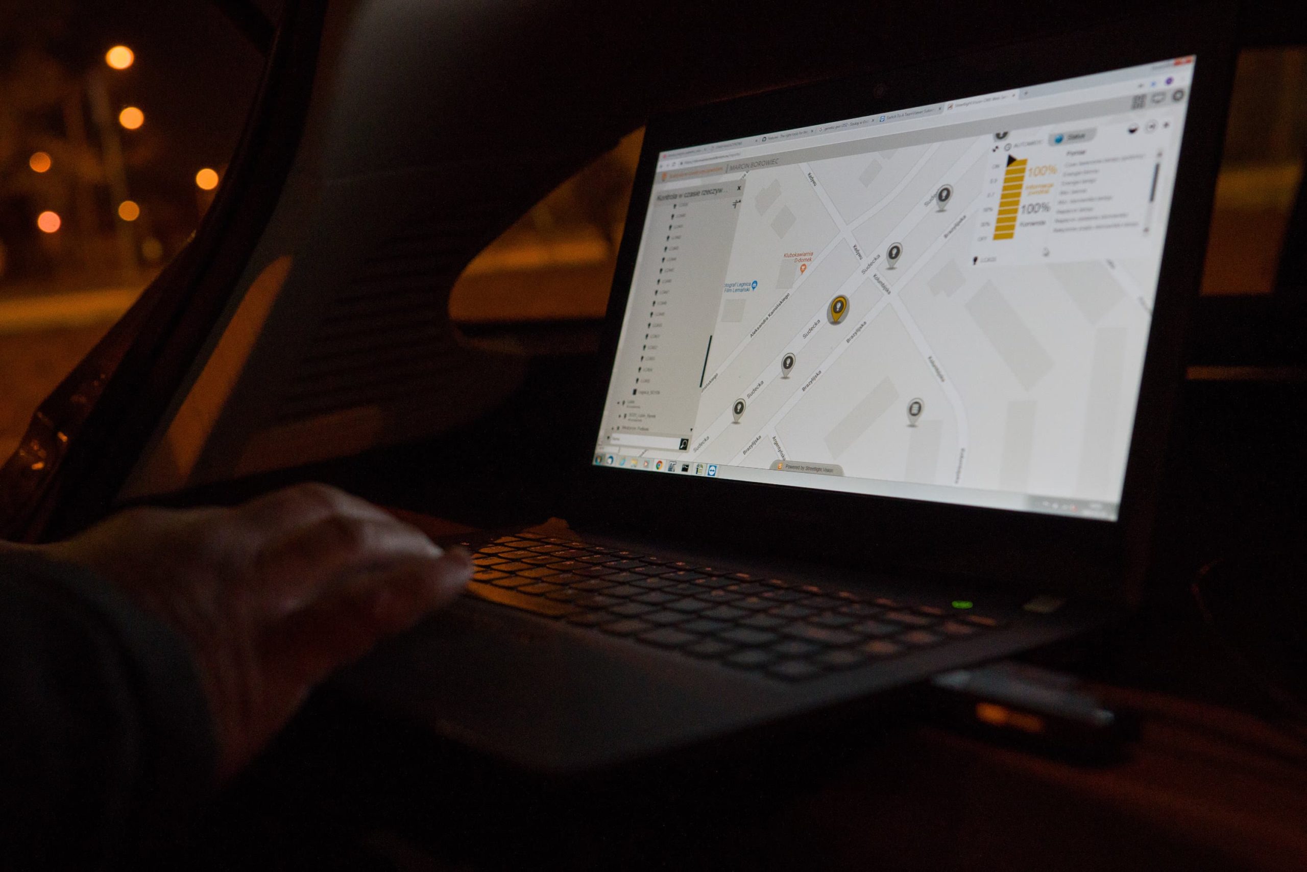 Zdjęcie planu oświetlenia ulicznego ulicy Sudeckiej w Legnicy - Luxon LED